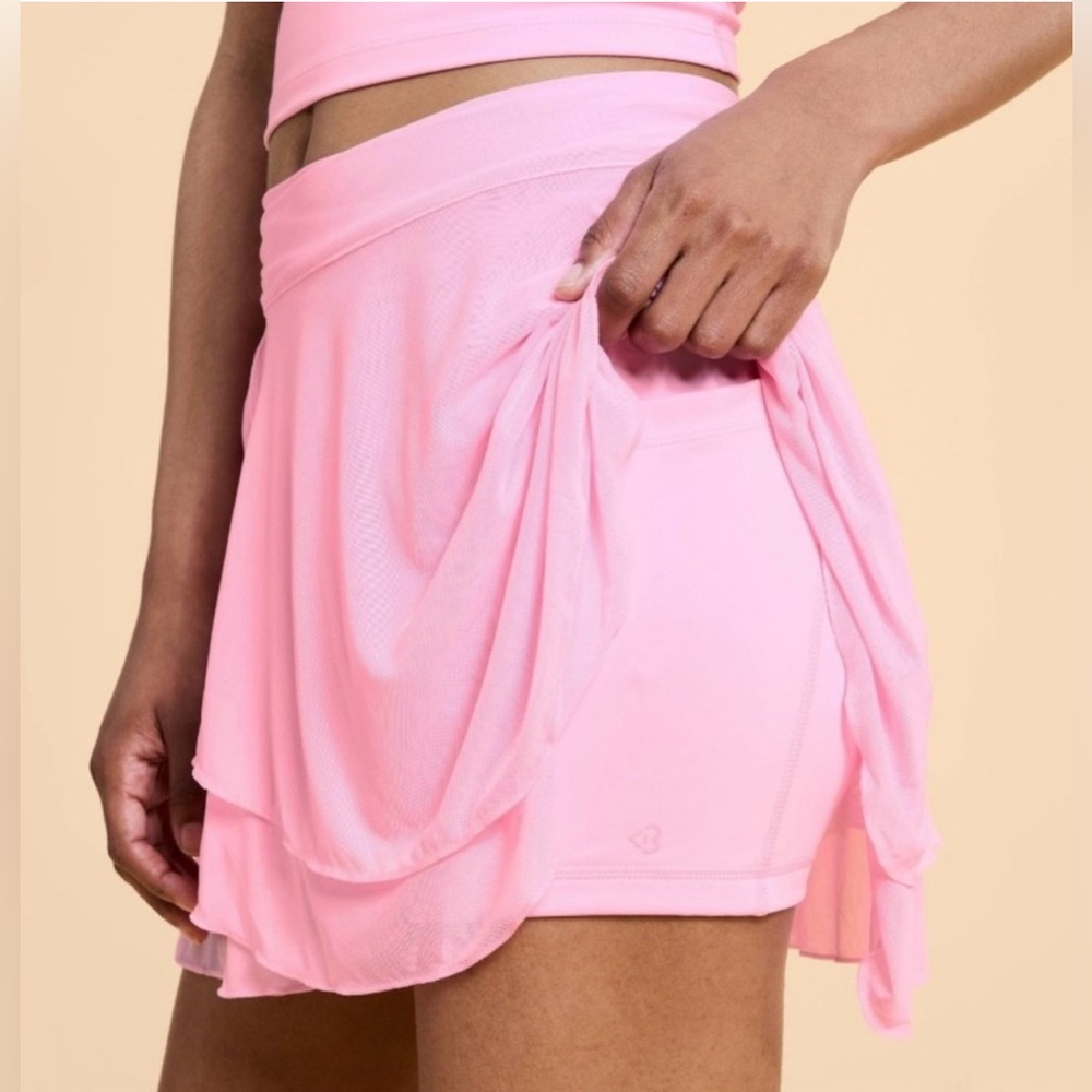 Blogilates dance studio wrap skort pink NWT-LARGE - Picture 2 of 9